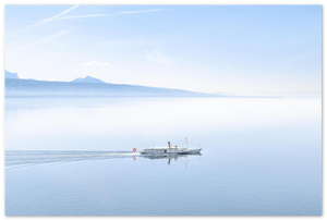 'Steamboat on Lac Léman' - Aluminium Dibond