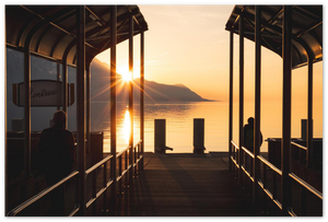 'Sunset on the Montreux Riviera' - Aluminum Dibond