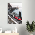 Load image into Gallery viewer, &#39;Train Passing Chillon Castle&#39; – Print

